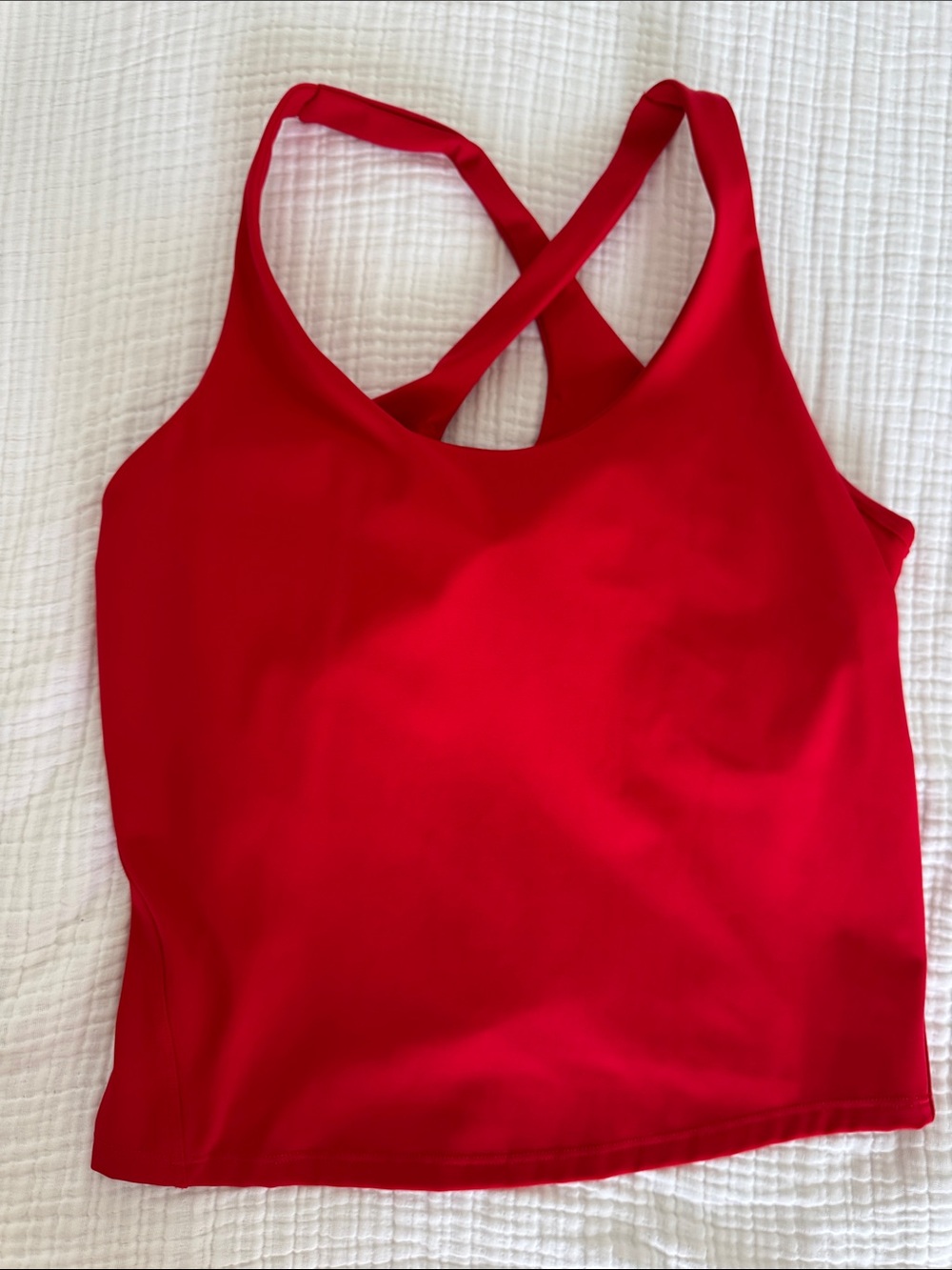 SPANX Red Scoop-Neck Tank Top